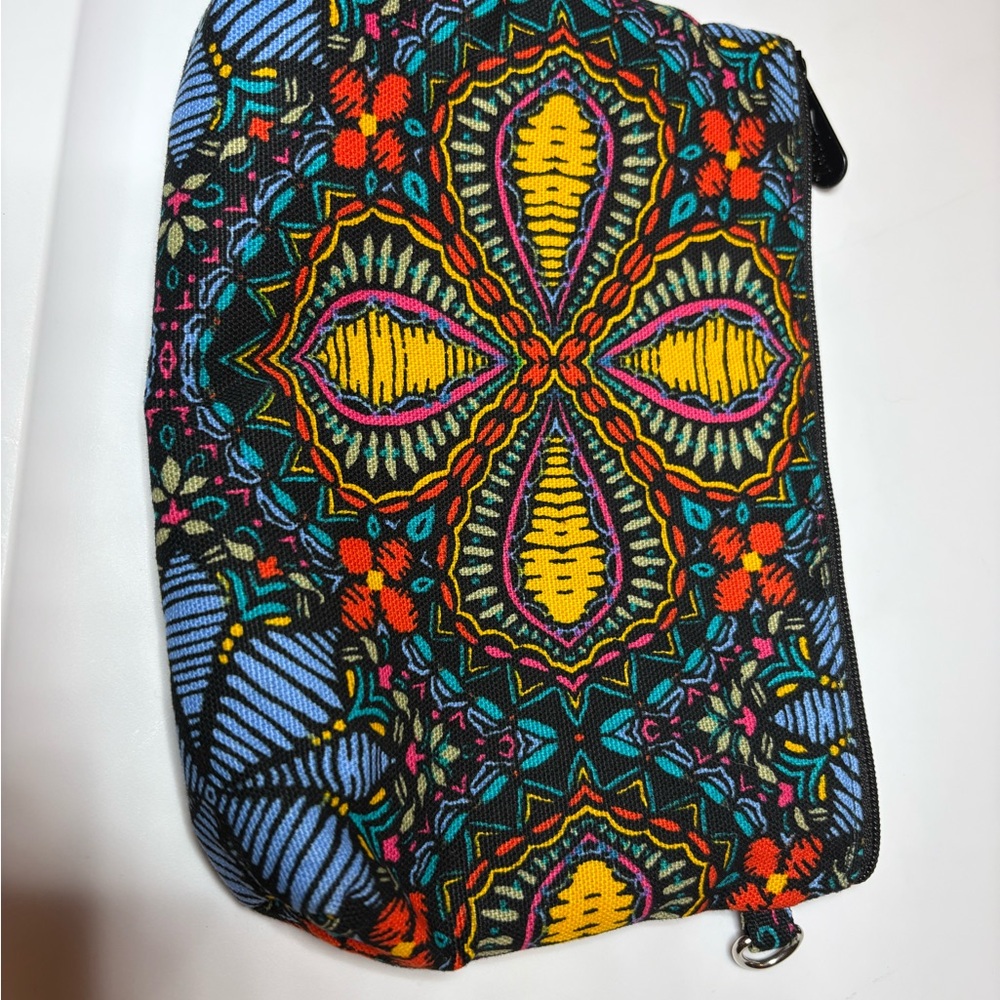 Thirty-One Gifts Mini Zipper Pouch Stitched Medallion